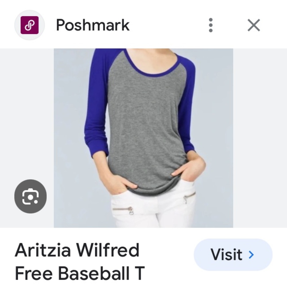 Aritizia baseball style shirt